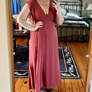 David's Bridal Cinnamon Bridesmaid Dress